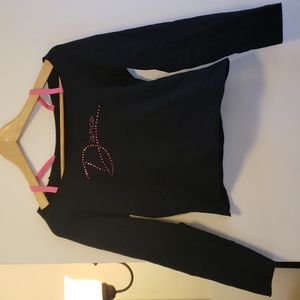 Dance Sweatshirt Straps and Broad neck. Long sleeves. Comfy and sexy